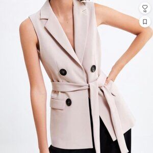 Zara waistcoat with belt Size XS NWOT